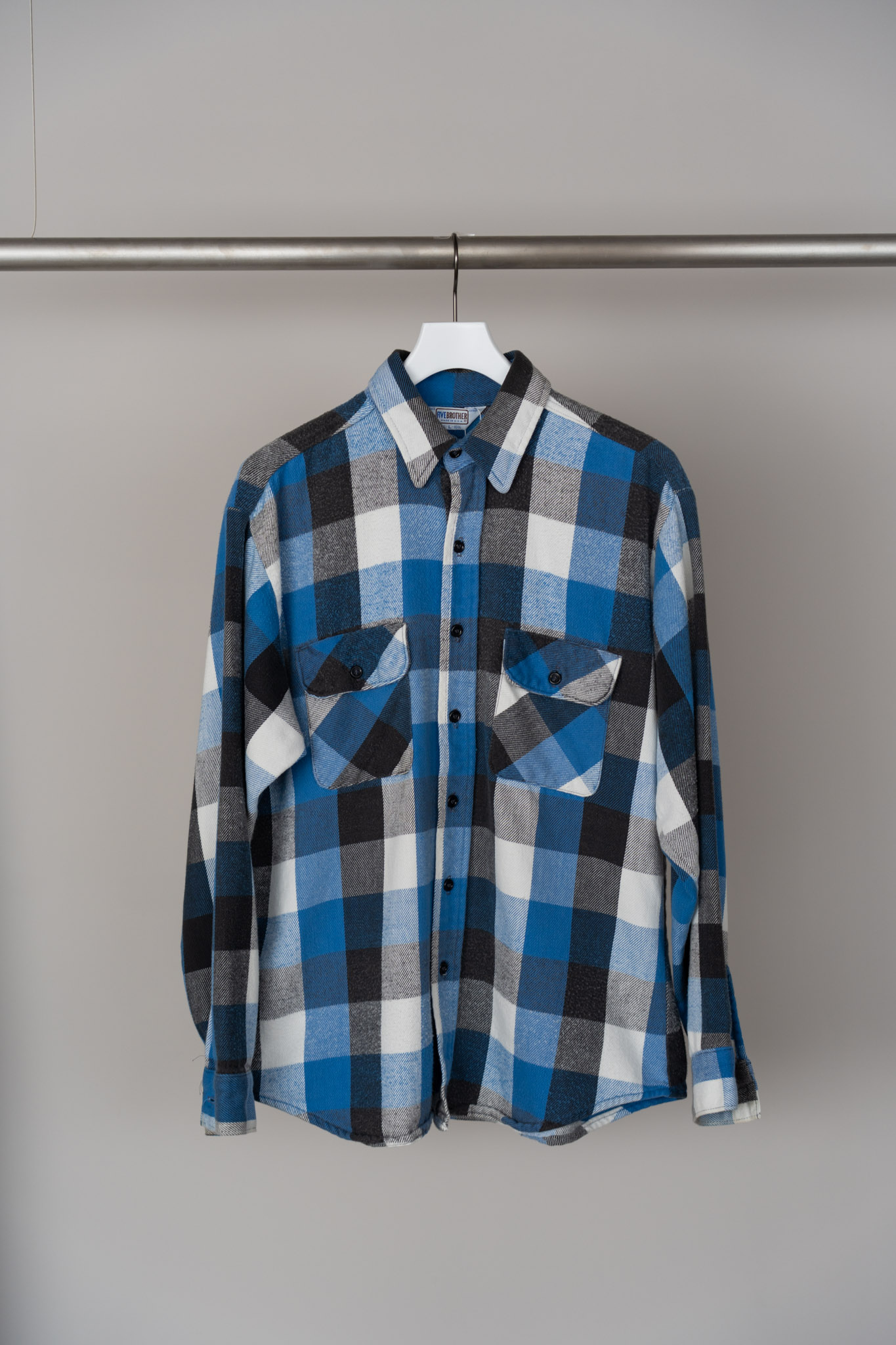 FIVE BROTHER 80’s Block Check Shirts