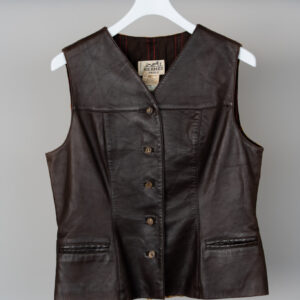 HERMES Lamb and Kuva Cloth Leather Vest