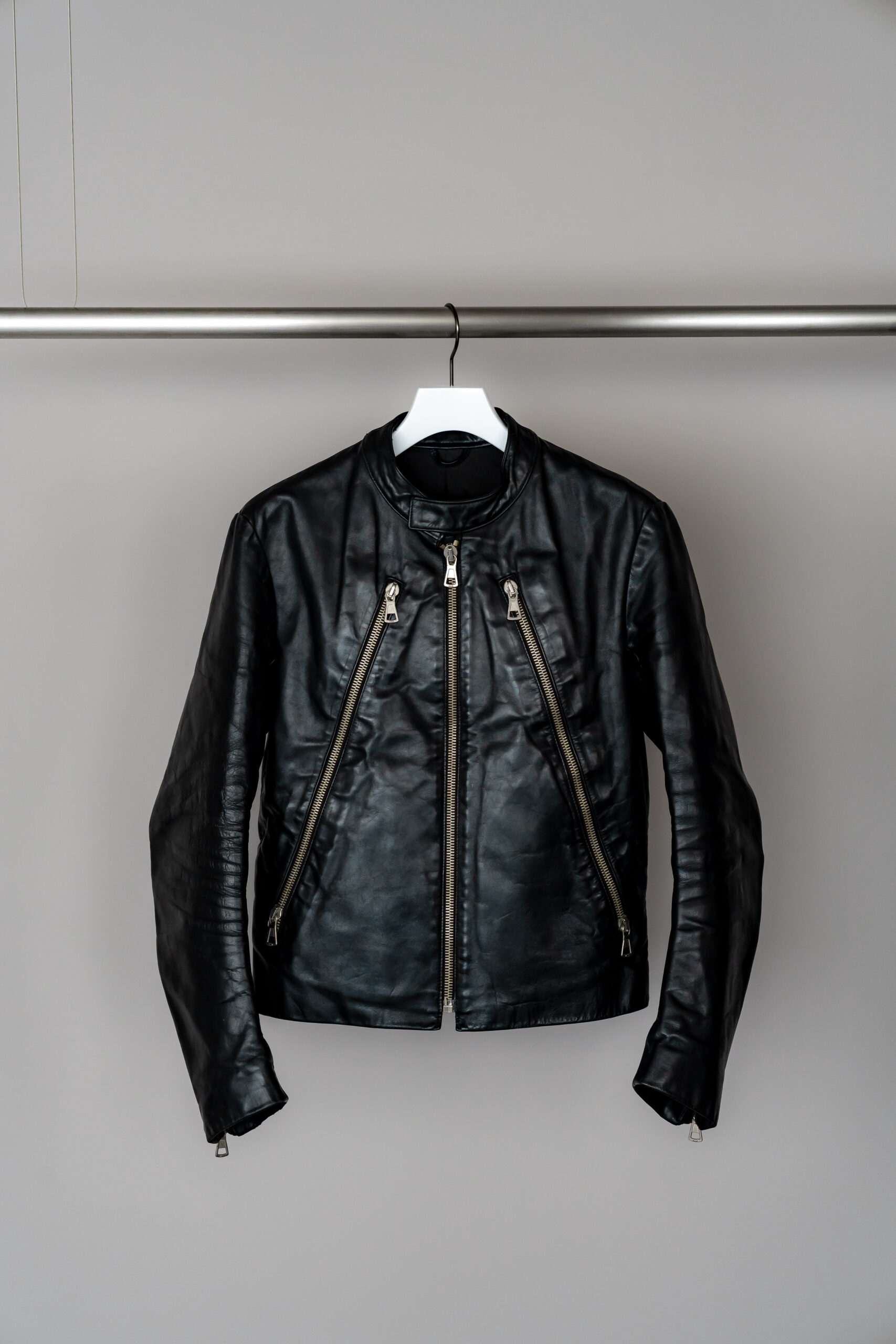 Maison Martin Margila1999AW 5ZIP LEATHER JACKET