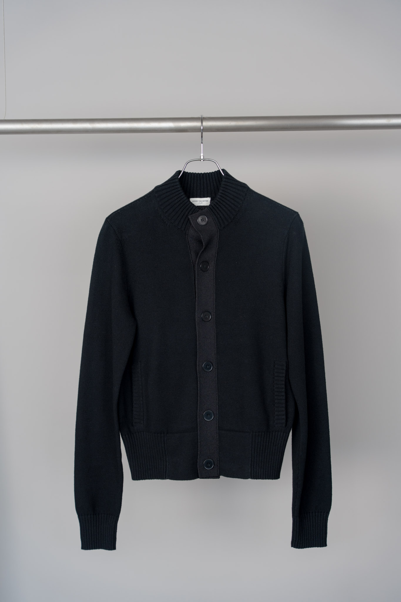 Dries Van Notten Cotton Rayon Round Collar Cardigan