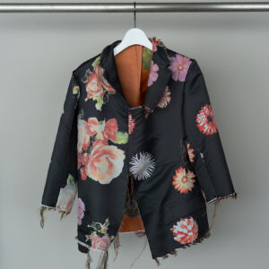 Y's Jacquard Embroidery Cut Off Jacket