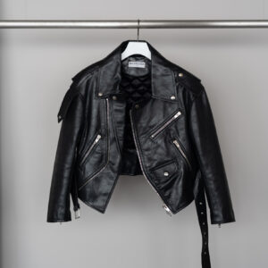 BALENCIAGA 2016ss Swing Top Leather JKT
