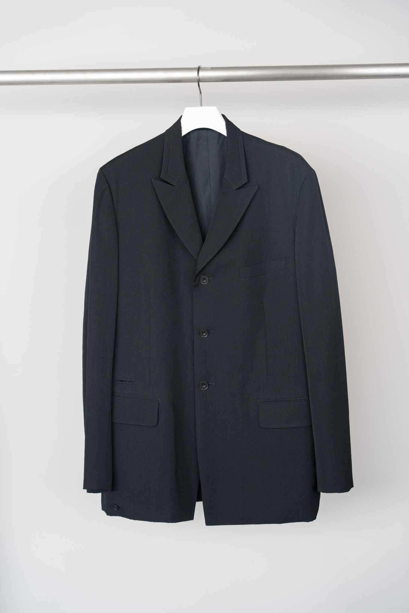 YOHJI YAMAMOTO POUR HOMME 95ss Wool Gaberdine Peaked Lapel 3B Jacket