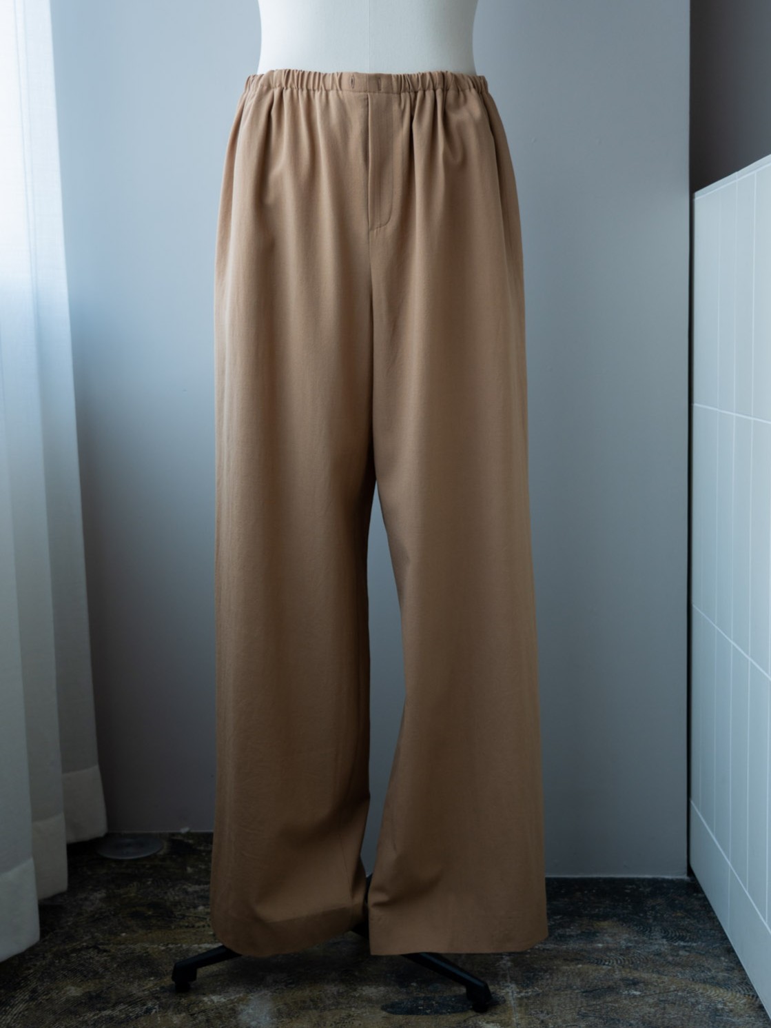 MAISON PARK High Gauge Felted Wool Drawstring Slacks (BGE)