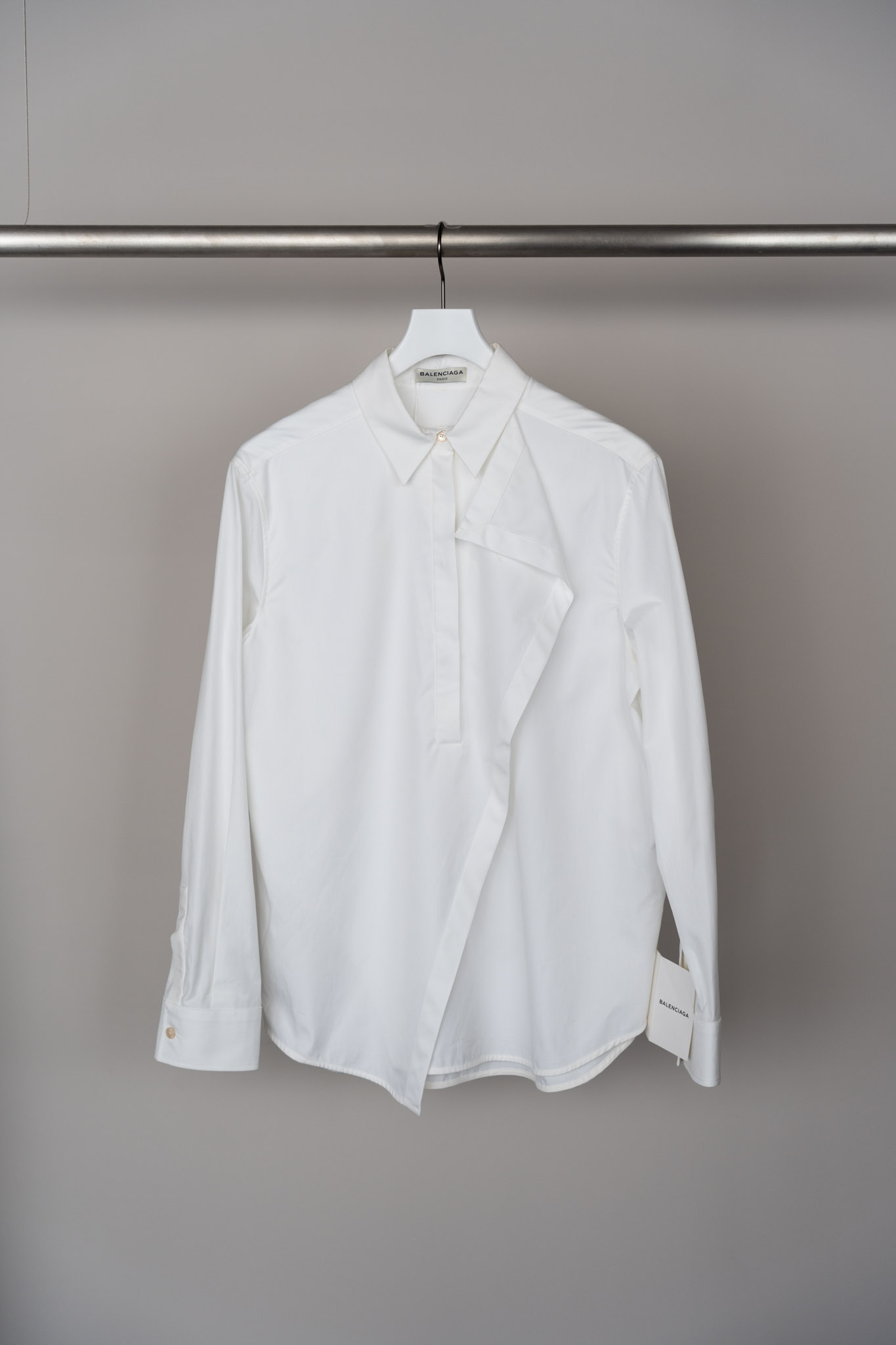 BALENCIAGA Cotton Asymmetric Shirt (Alexander Wang)