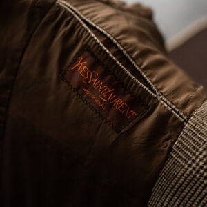 YVES SAINT LAURENT 1970s Vintage Glen Check 2B JKT