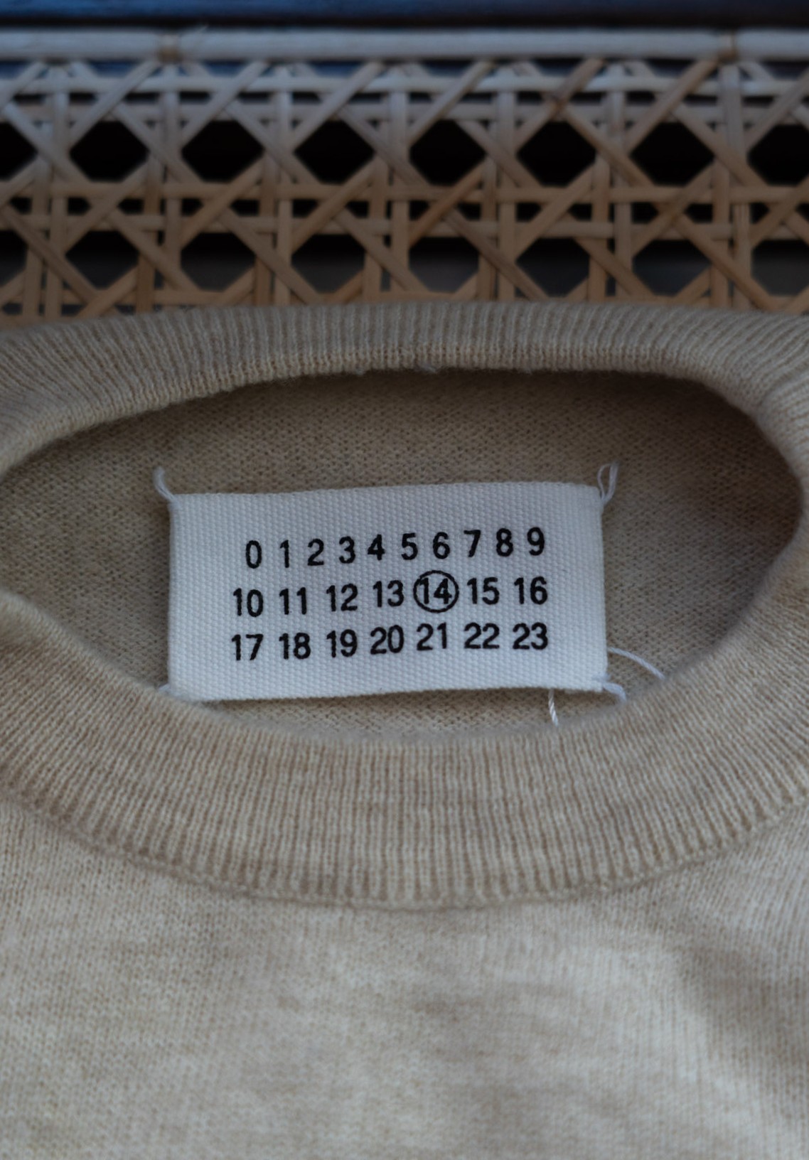 Maison Martin Margiela 2008 A/W CREWNECK WITH LAMB LEATHER ELBOW PATCHES M