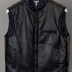 HERMES Twill Laine Scarf Print Quilted Down Vest