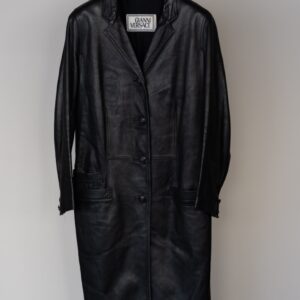 GIANNI VERSACE Leather Long Coat