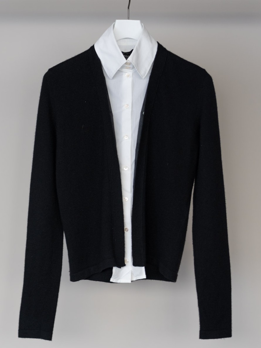 CHANEL Shirt Docking Cashmere Cardigan