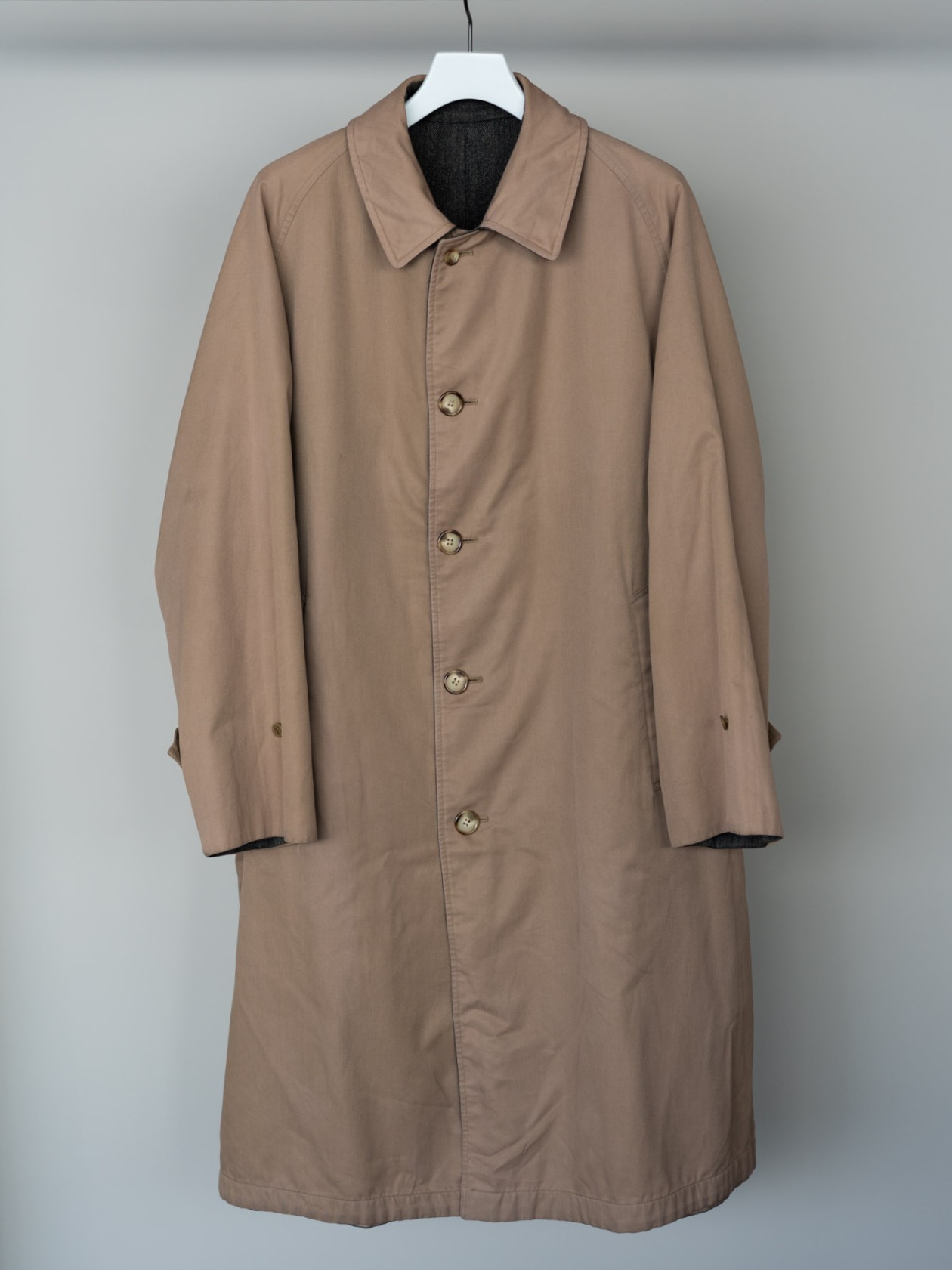 BURBERRY’S 70~80’s Cotton Gaberdine Reversible One Piece Sleeve Coat