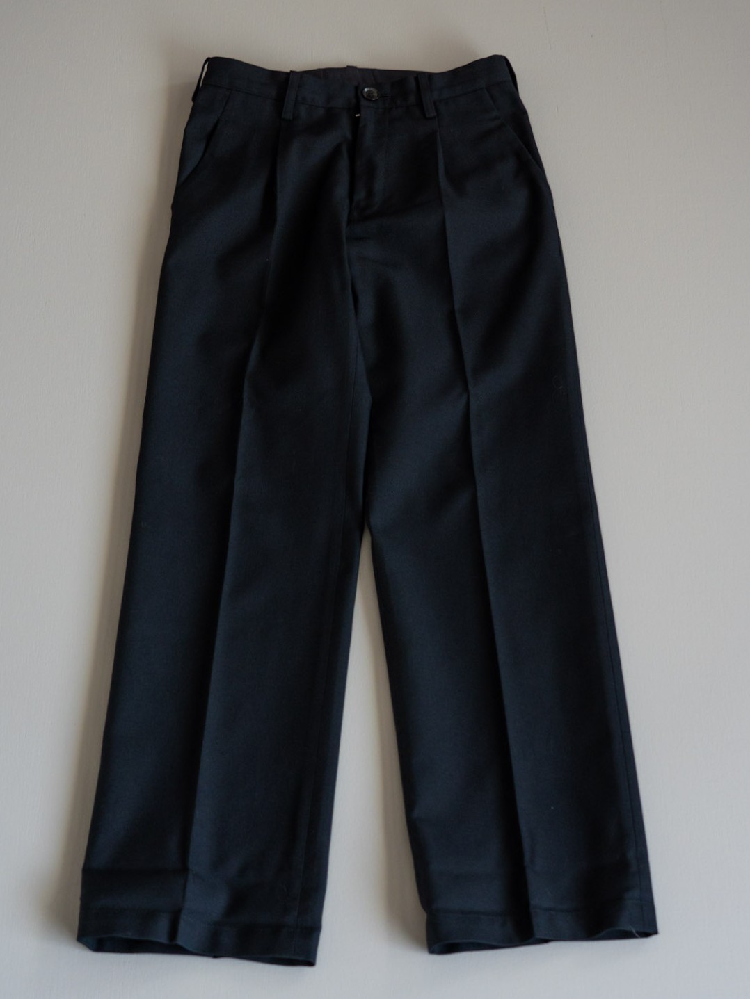 YOHJI YAMAMOTO FEMME Wool Center Crease Straight Pants