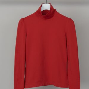 miu miu Ribbed Crew Neck Long Sleeve Top
