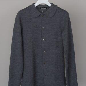 tricot COMME des GARCONS 1998 SS Wool Cut-Off Collar Knit Shirt