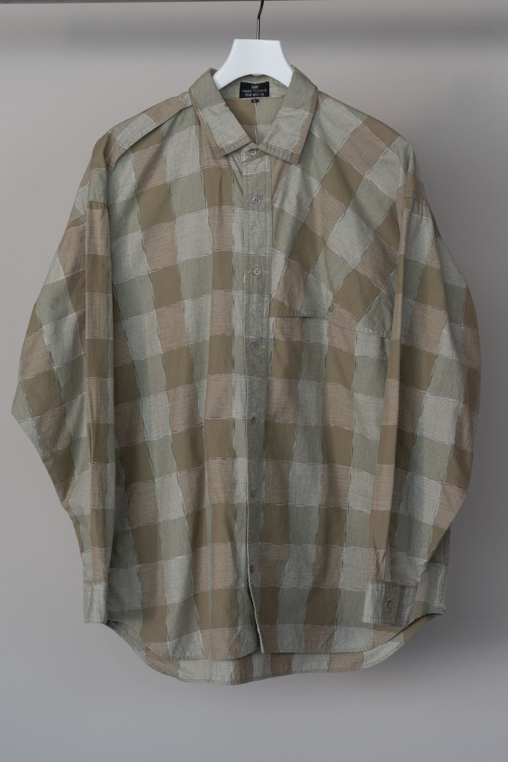ISSEY MIYAKE 1980s Vintage Deconstructed Yoke Check Cotton Shirt