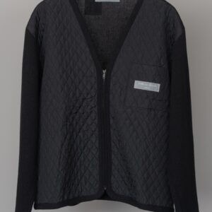 COMME des GARCONS HOMME 1996AW Wool Change Quilting Zip Knit Cardigan