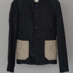 tricot COMME des GARCONS 1994 AW Polyester Bicolor Dyed Rounded Collar Shirt Jacket