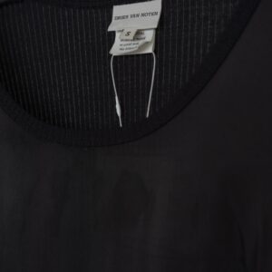 DRIES VAN NOTEN Laika Era Mixed Material Rib Panel Back Slit Long Dress