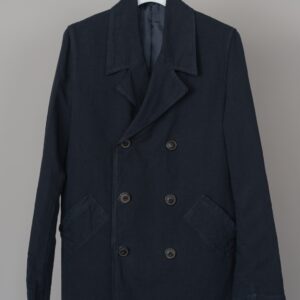 Maison Martin Margiela 2004SS Navy Linnen/Cotton Double Breasted Short Coat