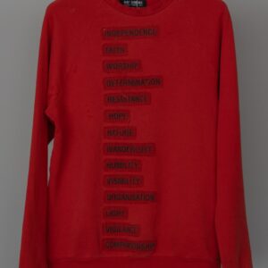 RAF SIMONS 2002SS Raglan Sleeve Message Patch Sweat