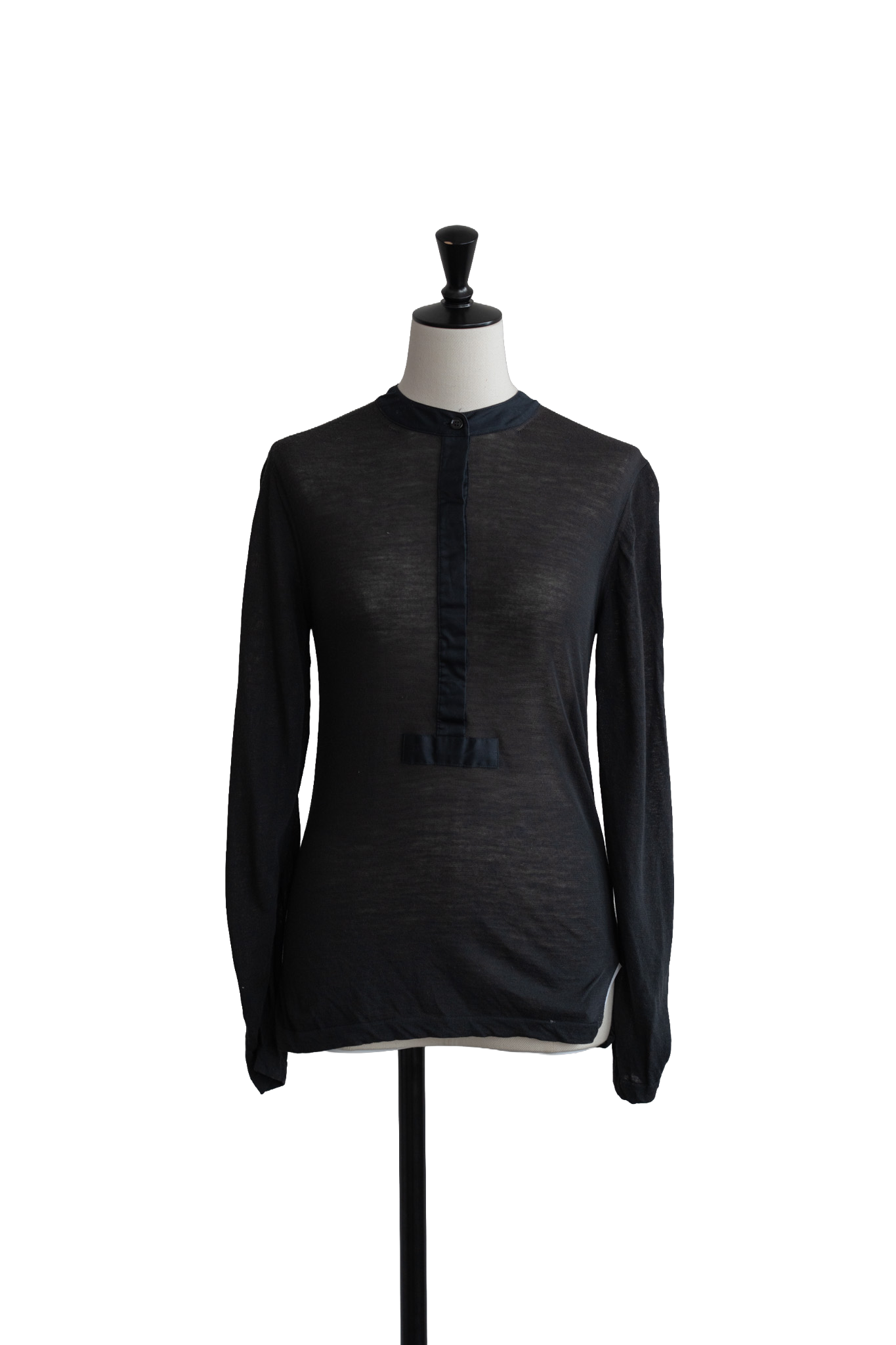 Phoebe Philo Era Logo Button Fly-Front Slit Top