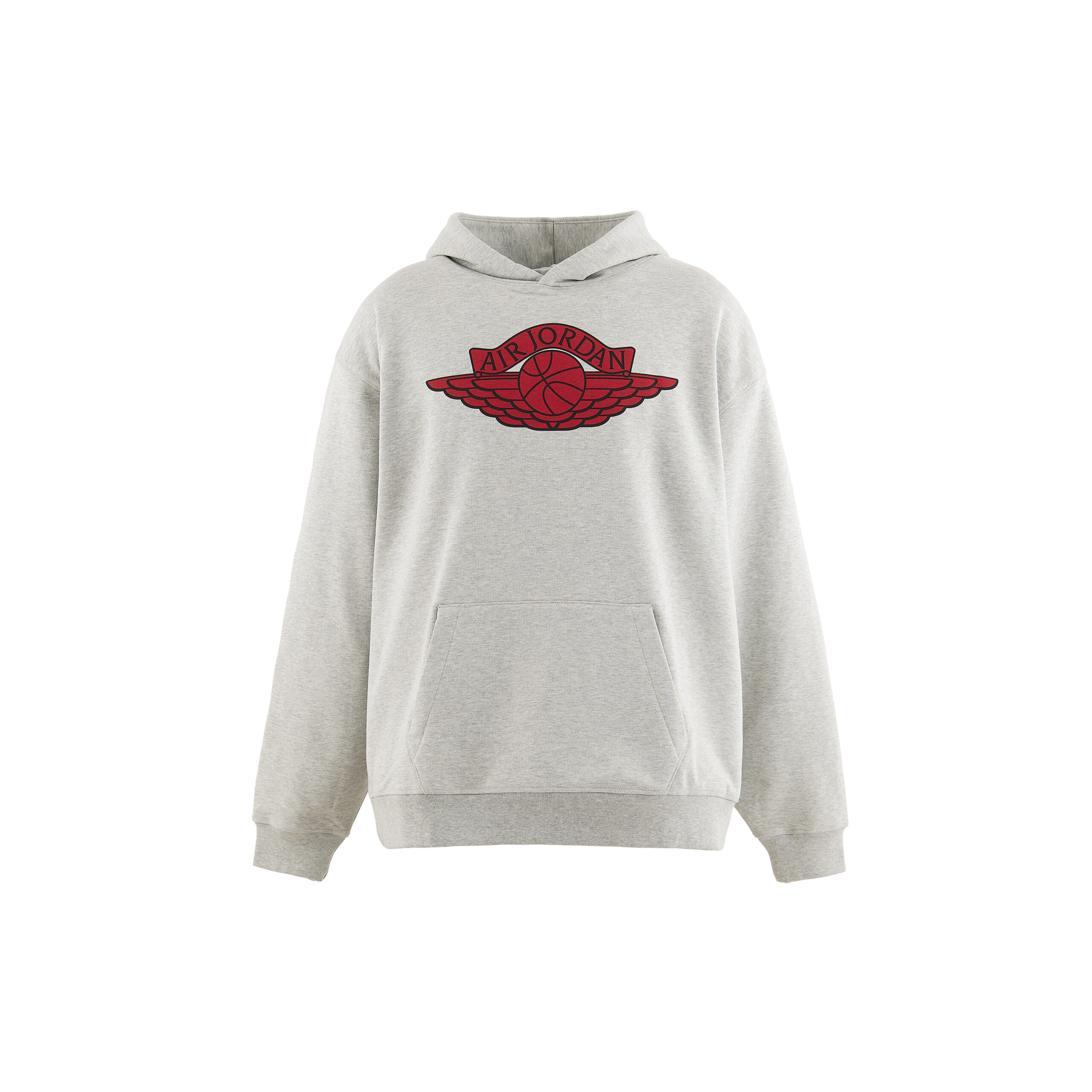 M J SM FLC HOODIE GREY HEATHER/BLACK/(UNVRED)