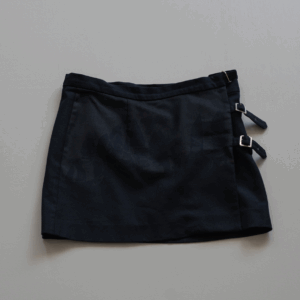 UNDER COVER 2001 AW × FUTURA LABORATORIES D.A.V.F Era Wool Face Print Wrap Mini Skirt