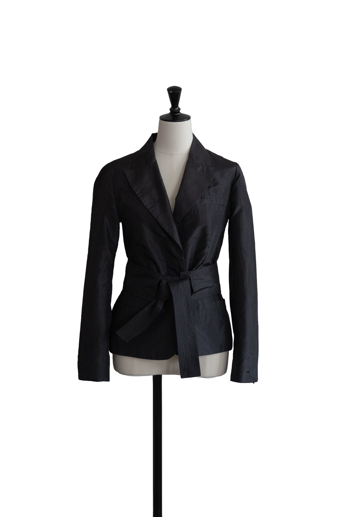 2003S/S Silk Belted Tailored Jacket