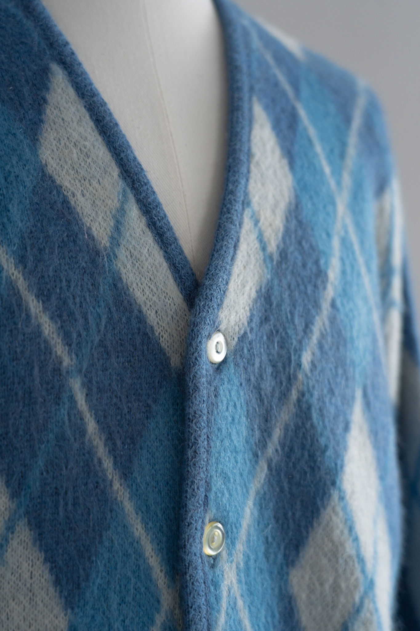 60~70’s SEARS Mohair Cardigan Argyle